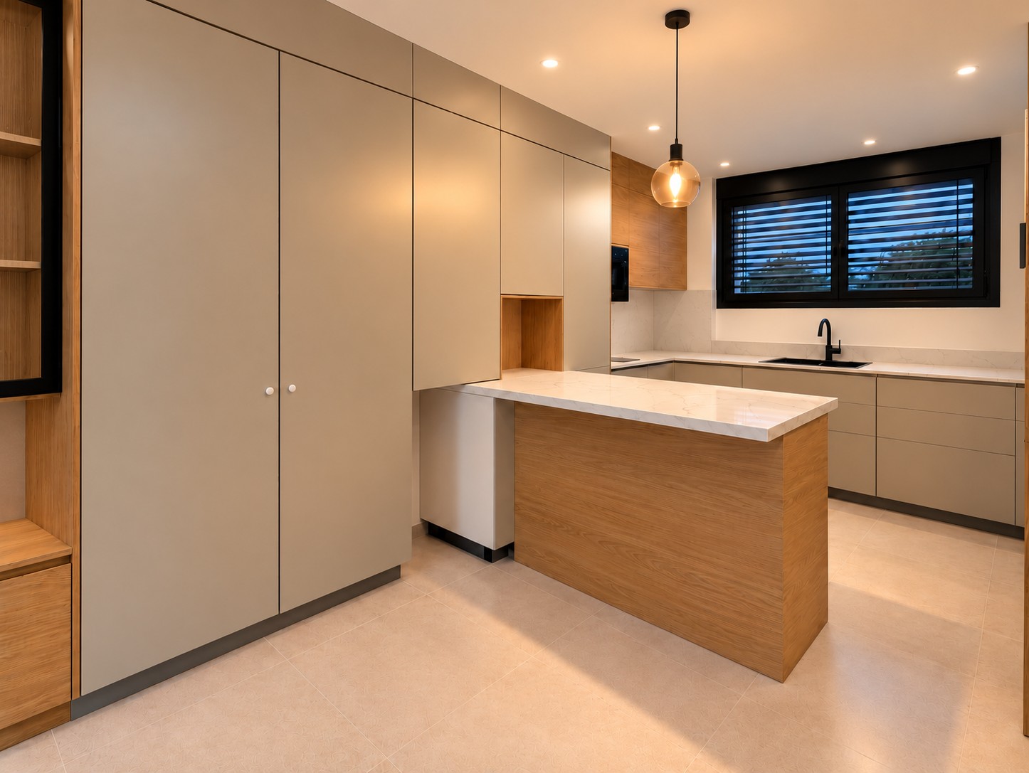 Otra vista de la cocina renovada